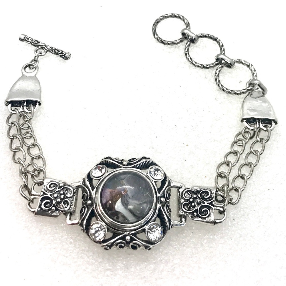 Snap bracelet with Handmade 20mm snap SB20